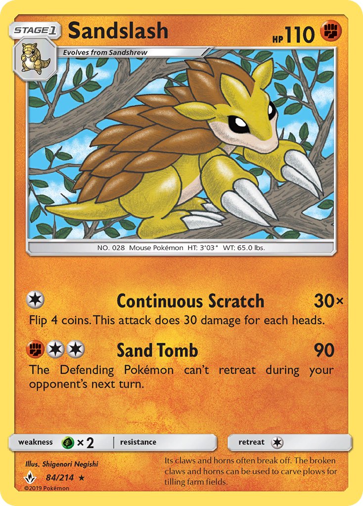 Sandslash - Unbroken Bonds (Rare) [UNB-84] English / Near Mint / Normal