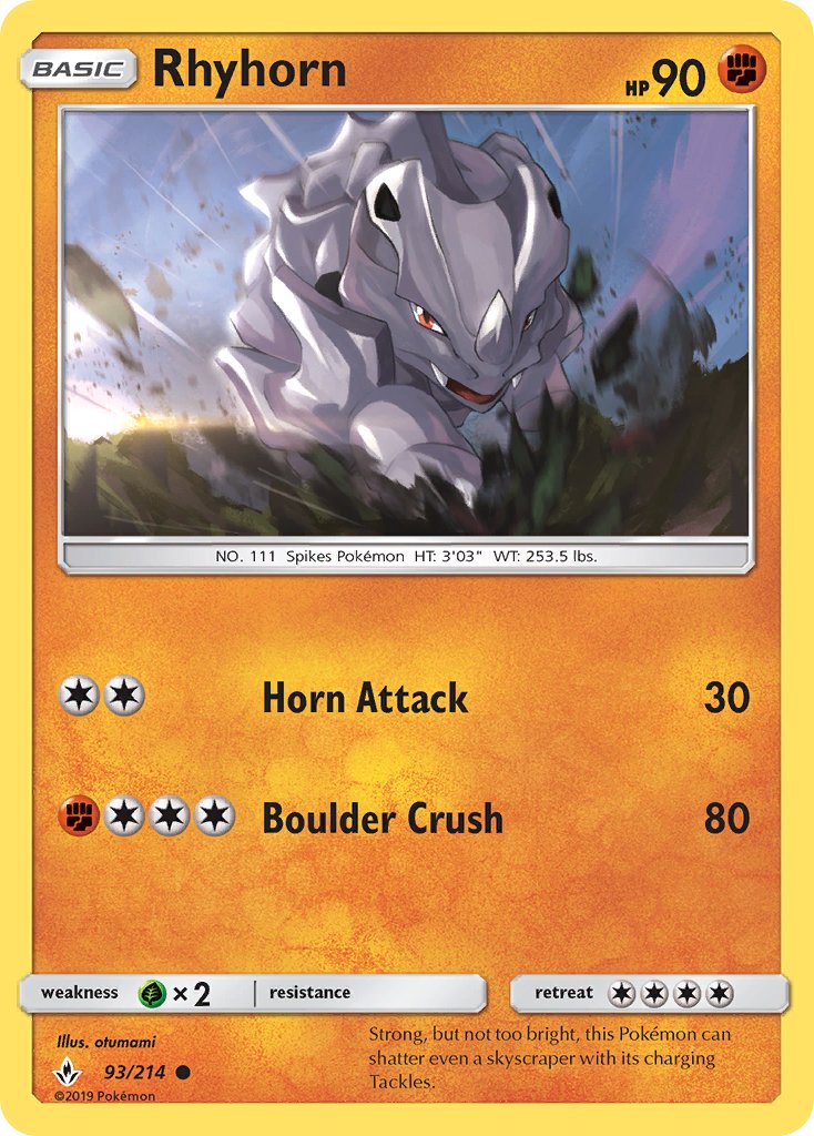 Rhyhorn - Unbroken Bonds (Common) [UNB-93] English / Near Mint / Normal