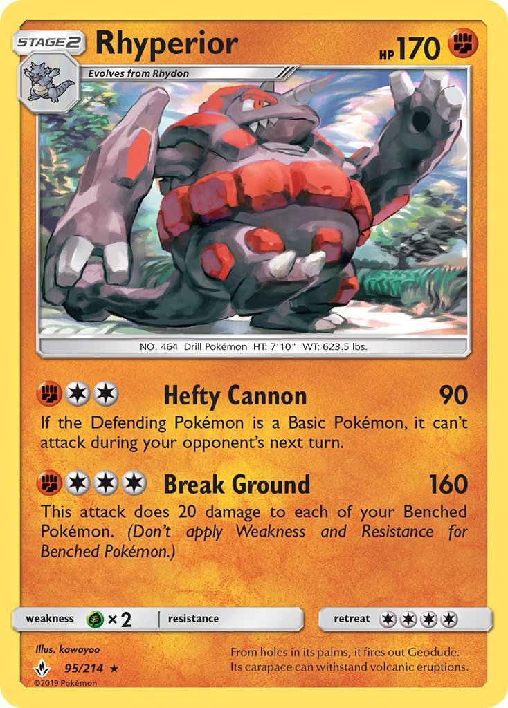 Rhyperior - Unbroken Bonds (Rare) [UNB-95] English / Near Mint / Normal