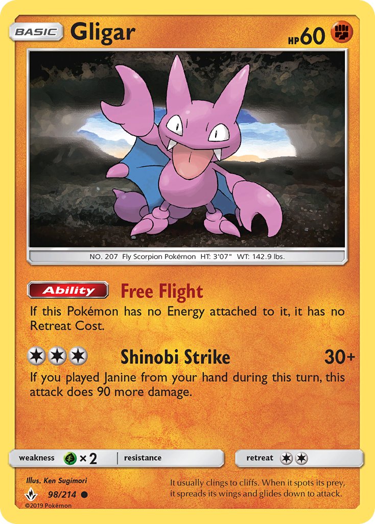 Gligar - Unbroken Bonds (Common) [UNB-98] English / Near Mint / Normal