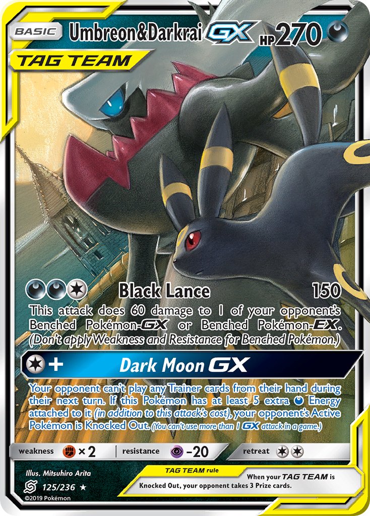 Umbreon & Darkrai GX - Unified Minds (Ultra Rare) [UNM-125] English / Near Mint / Normal