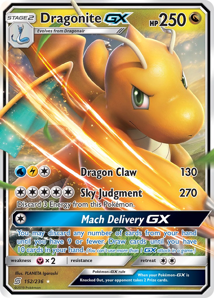 Dragonite GX - Unified Minds (Ultra Rare) [UNM-152] English / Near Mint / Normal