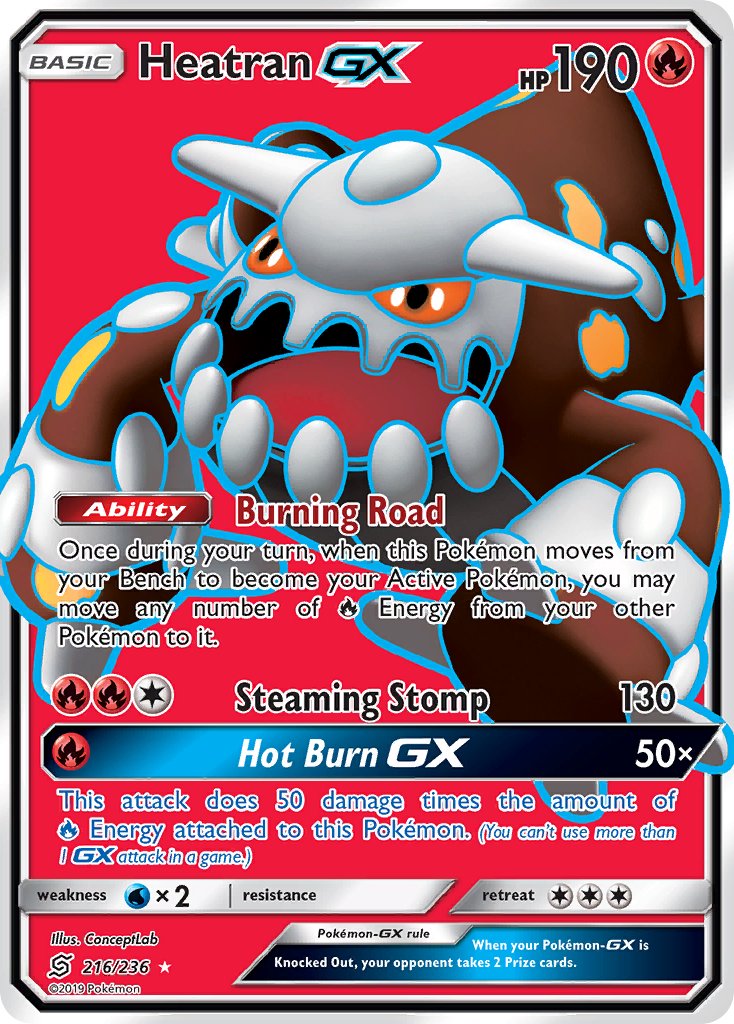 Heatran GX - Unified Minds (Ultra Rare) [UNM-216] English / Near Mint / Normal