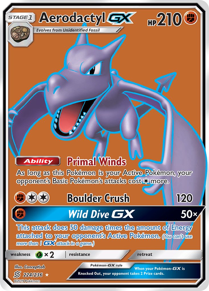 Aerodactyl GX - Unified Minds (Ultra Rare) [UNM-224] English / Near Mint / Normal