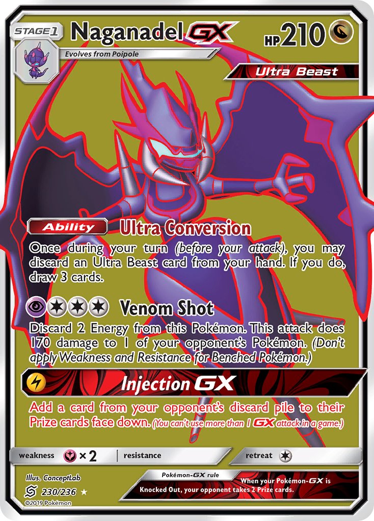 Naganadel GX - Unified Minds (Ultra Rare) [UNM-230] English / Near Mint / Normal