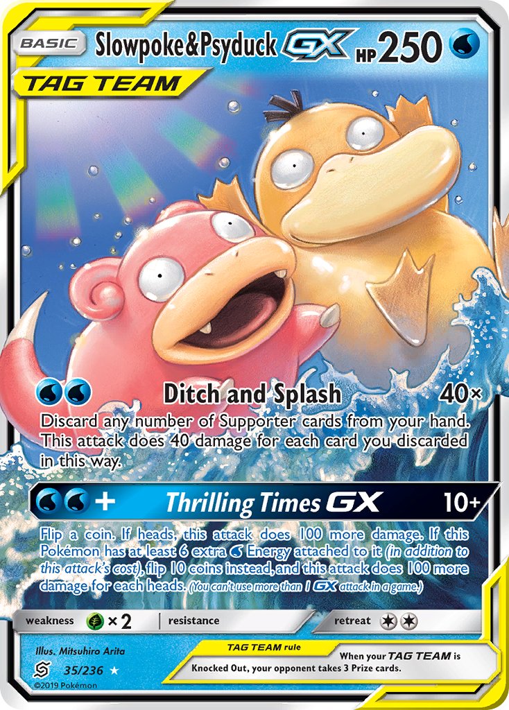 Slowpoke & Psyduck GX - Unified Minds (Ultra Rare) [UNM-35] English / Near Mint / Normal