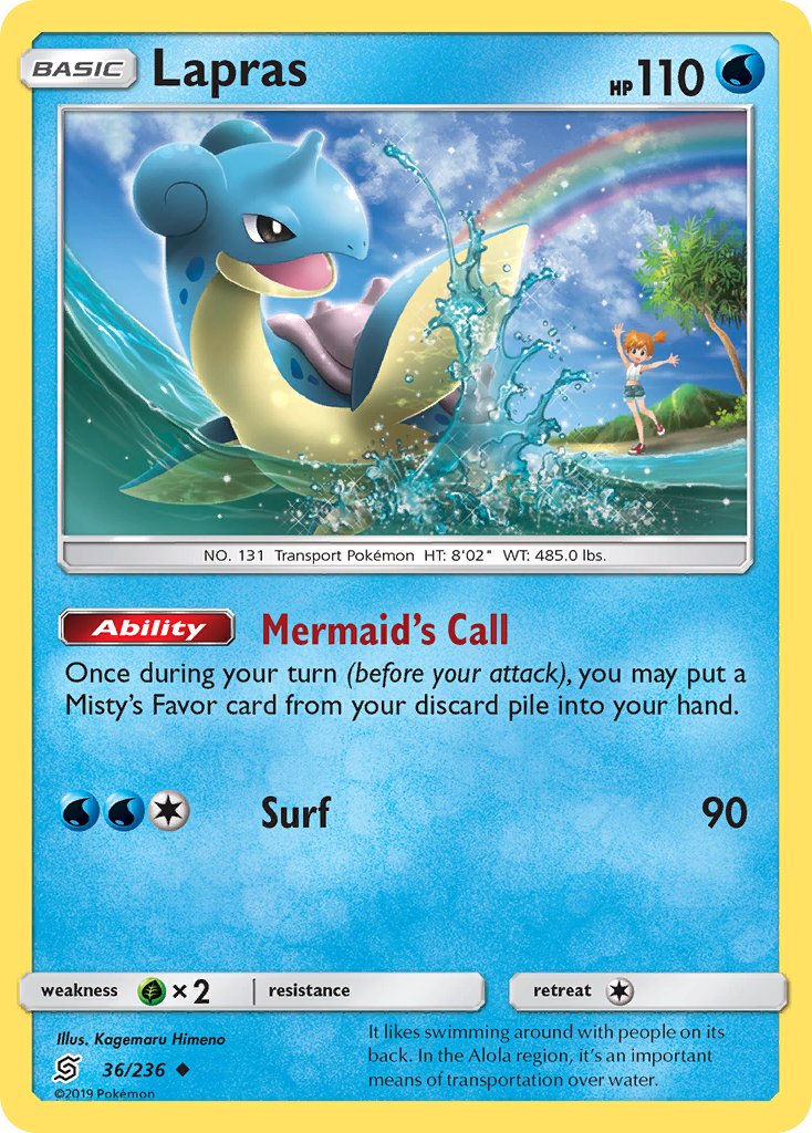 Lapras - Unified Minds (Uncommon) [UNM-36] English / Near Mint / Normal