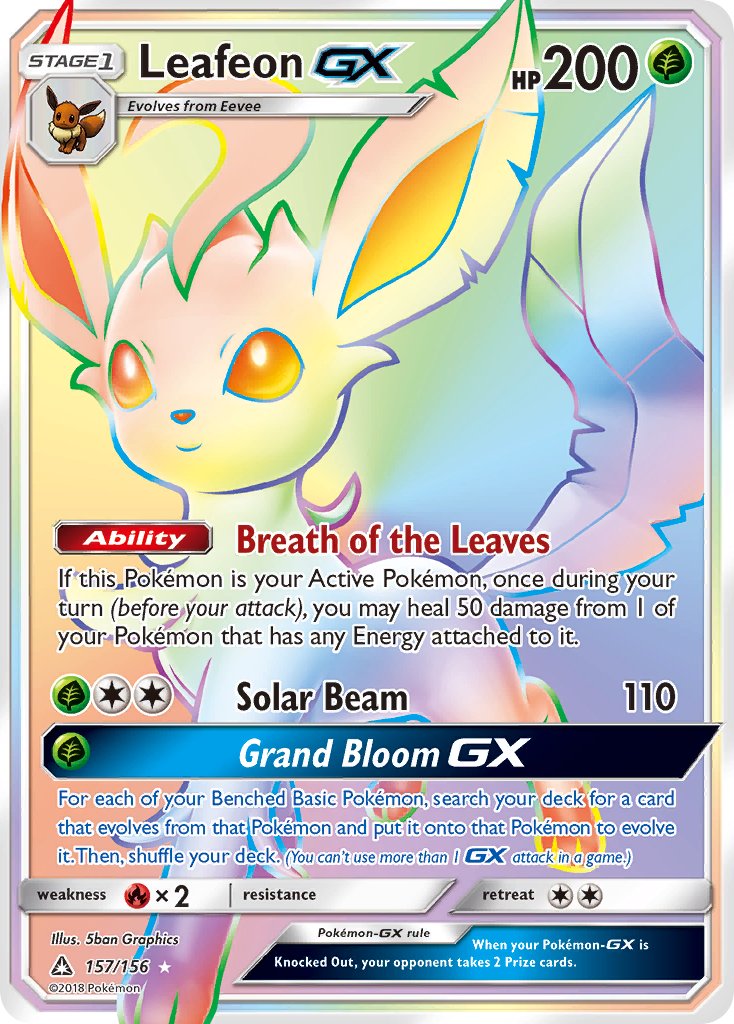 Leafeon GX - Ultra Prism (Secret Rare) [UPR-157] English / Near Mint / Normal