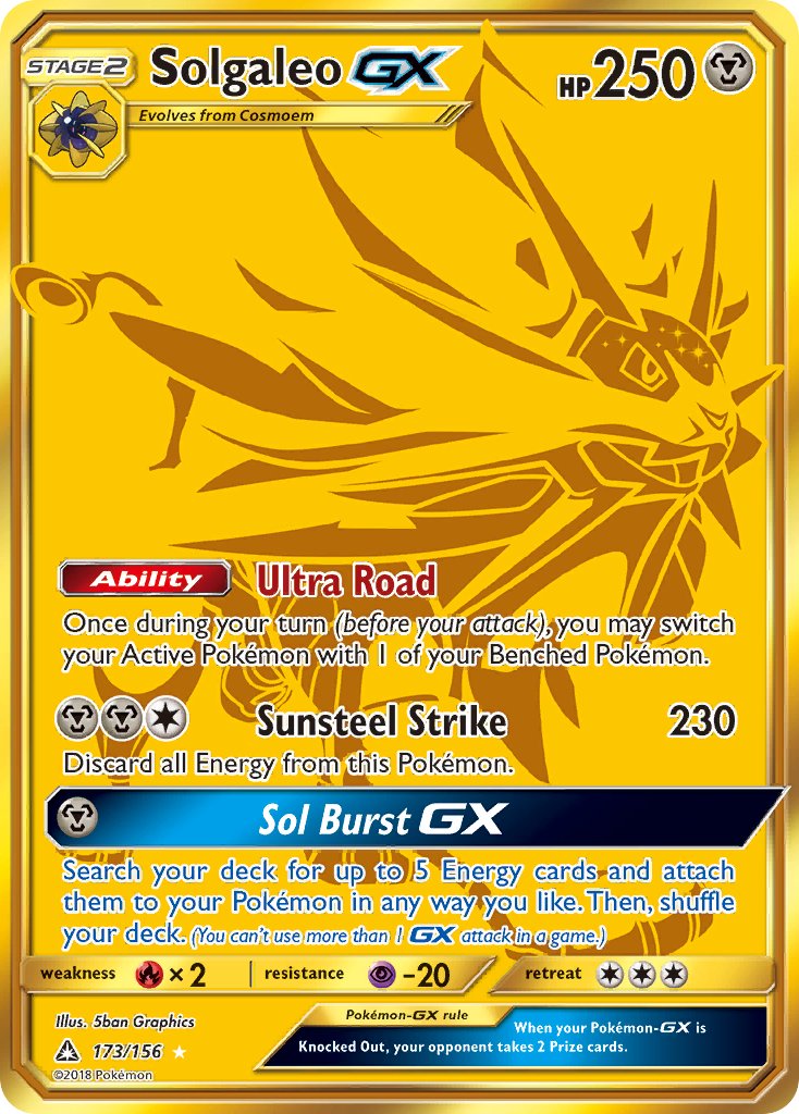 Solgaleo GX - Ultra Prism (Secret Rare) [UPR-173] English / Near Mint / Normal