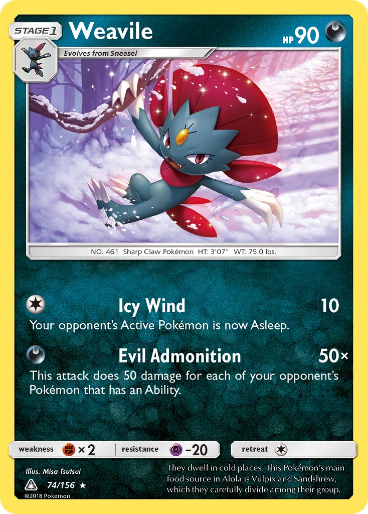 Weavile - Ultra Prism (Holo Rare) [UPR-74] English / Near Mint / Normal