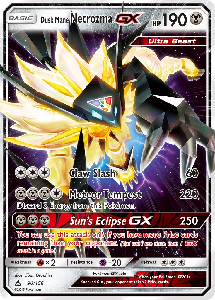 Dusk Mane Necrozma GX - Ultra Prism (Ultra Rare) [UPR-90] English / Near Mint / Normal