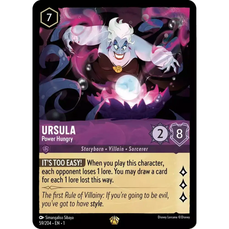 Ursula - Power Hungry (Legendary) - 59/204 - Disney Lorcana