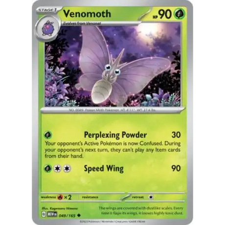 Venomoth - 049/165 - Enkeltkort