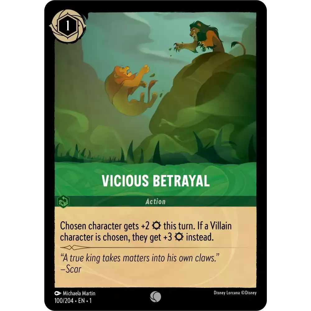 Vicious Betrayal (Common) - 100/204 - Disney Lorcana Singles