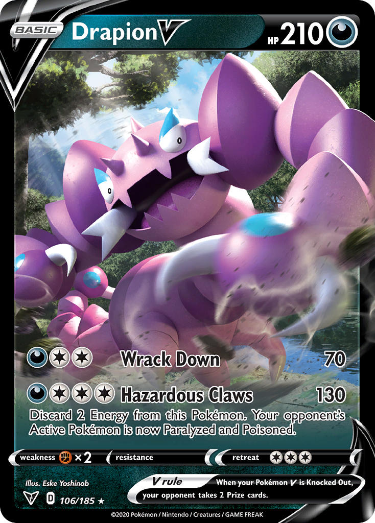 Drapion V⁣ - Vivid Voltage⁣ (Ultra Rare)⁣ [106] English / Excellent / Normal