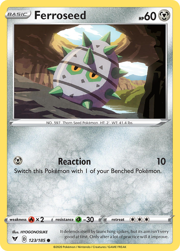 Ferroseed⁣ - Vivid Voltage⁣ (Common)⁣ [123] English / Near Mint / Normal