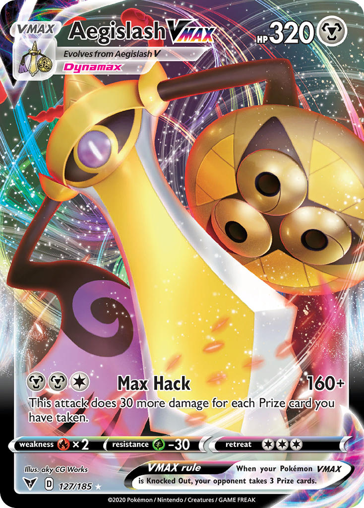 Aegislash VMAX⁣ - Vivid Voltage⁣ (Ultra Rare)⁣ [127] English / Light Played / Normal