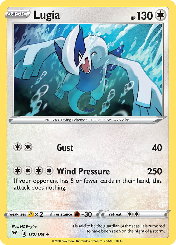Lugia⁣ - Vivid Voltage⁣ (Holo Rare)⁣ [132] English / Excellent / Reverse-Holo Normal