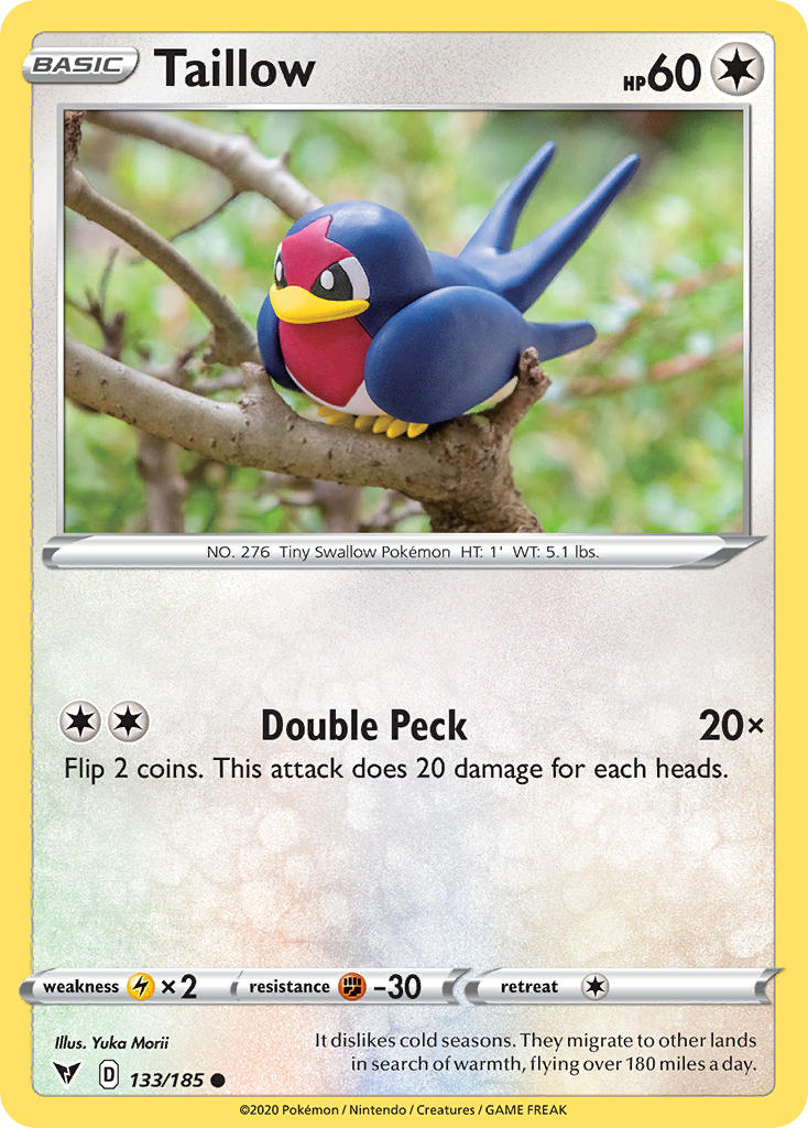 Taillow⁣ - Vivid Voltage⁣ (Common)⁣ [133] English / Near Mint / Reverse-Holo Normal