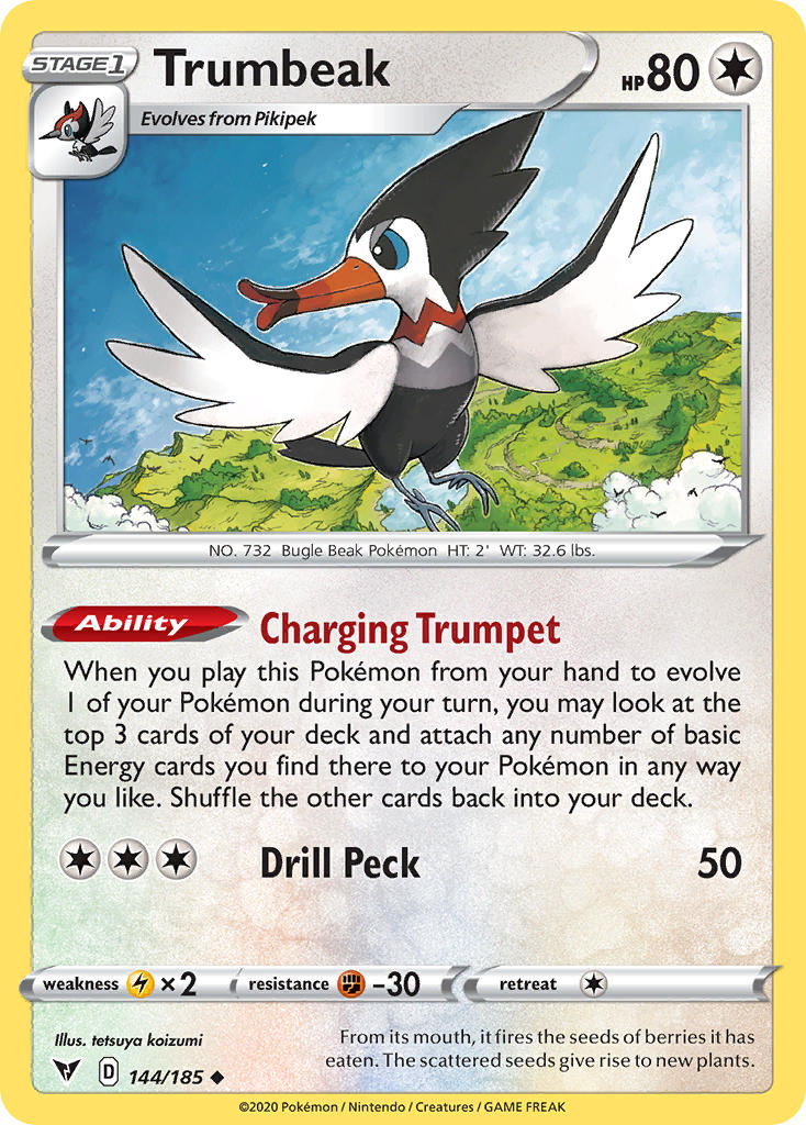 Trumbeak⁣ - Vivid Voltage⁣ (Uncommon)⁣ [144] English / Near Mint / Reverse-Holo Normal