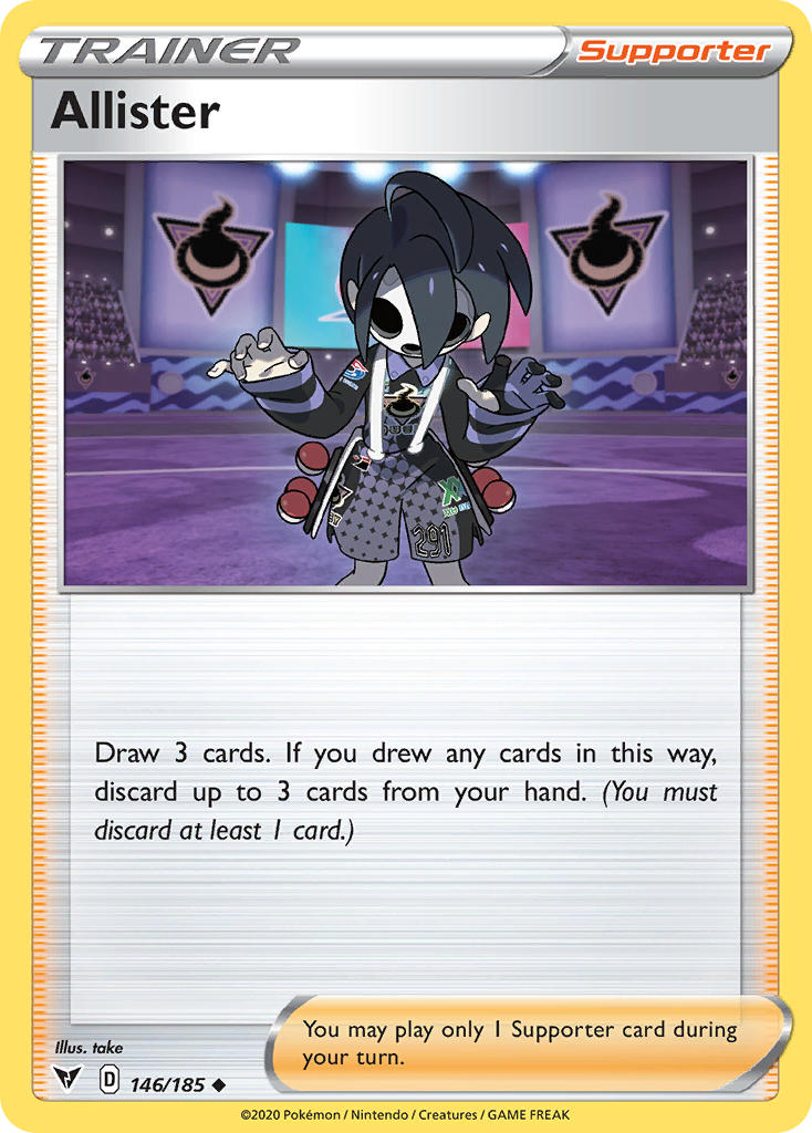 Allister⁣ - Vivid Voltage⁣ (Uncommon)⁣ [146] English / Near Mint / Reverse-Holo Normal