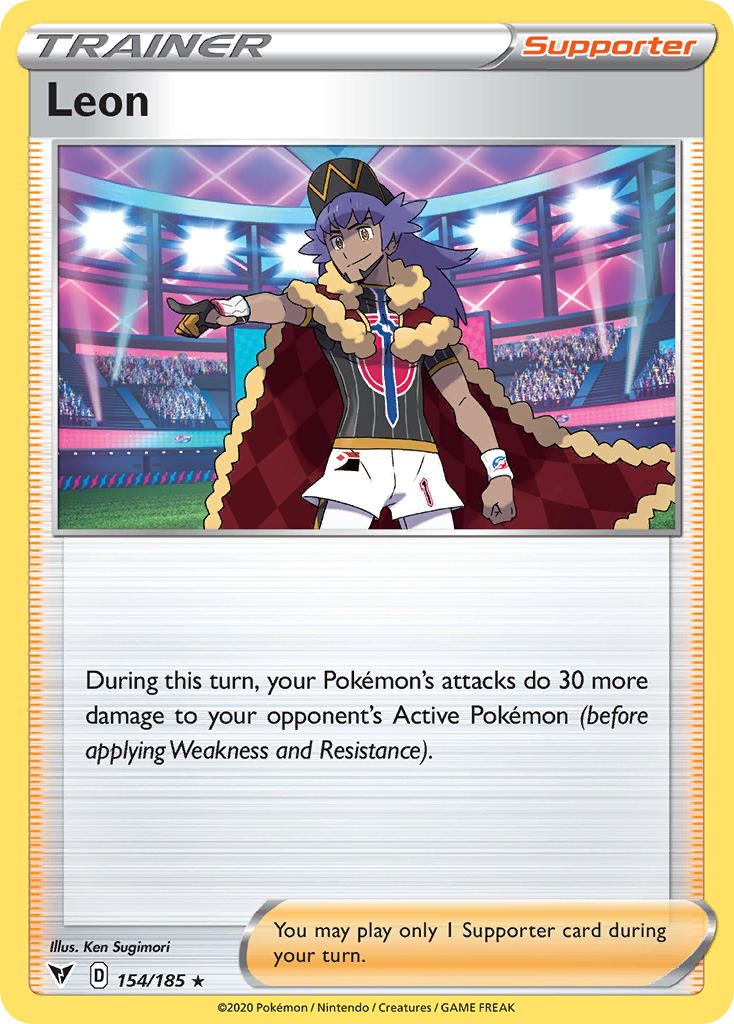 Leon⁣ - Vivid Voltage⁣ (Holo Rare)⁣ [154] English / Near Mint / Normal
