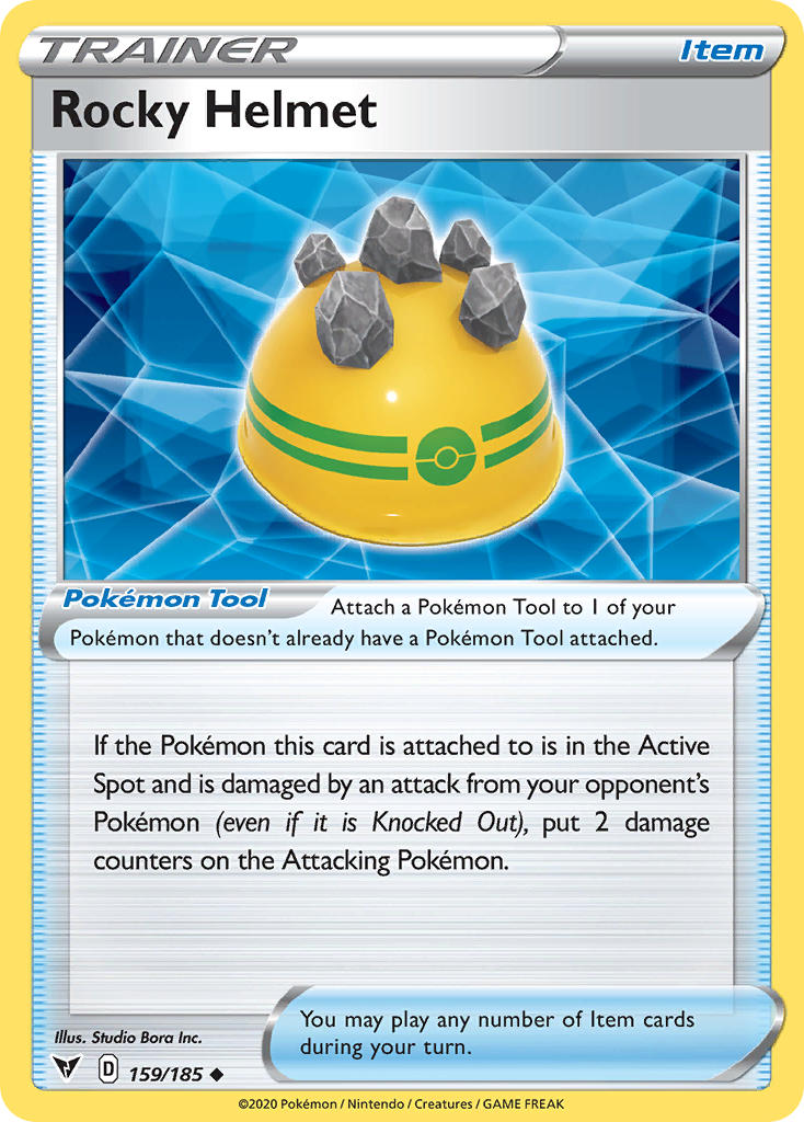 Rocky Helmet⁣ - Vivid Voltage⁣ (Uncommon)⁣ [159] English / Near Mint / Reverse-Holo Normal