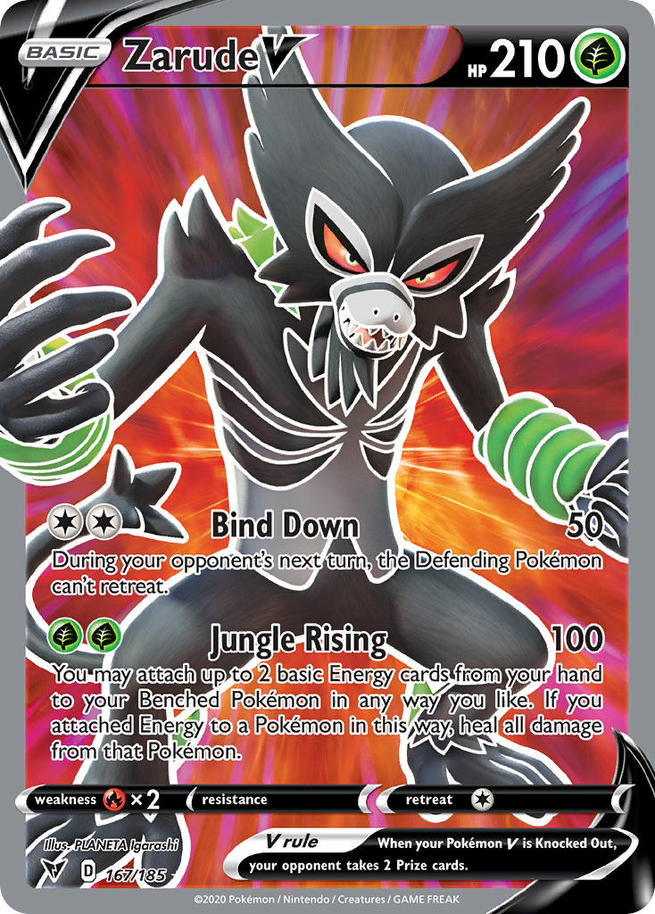 Zarude V⁣ - Vivid Voltage⁣ (Ultra Rare)⁣ [167] English / Excellent / Normal
