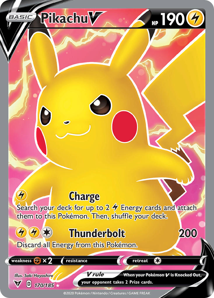 Pikachu V⁣ - Vivid Voltage⁣ (Ultra Rare)⁣ [170] English / Near Mint / Normal