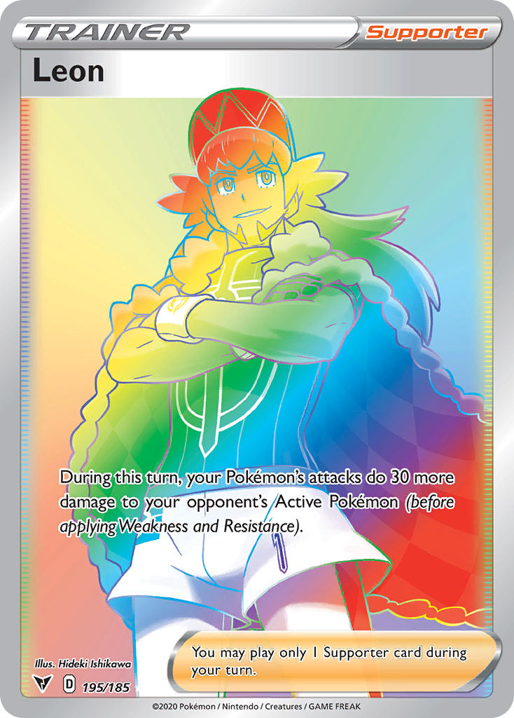 Leon⁣ - Vivid Voltage⁣ (Secret Rare)⁣ [195] English / Near Mint / Normal