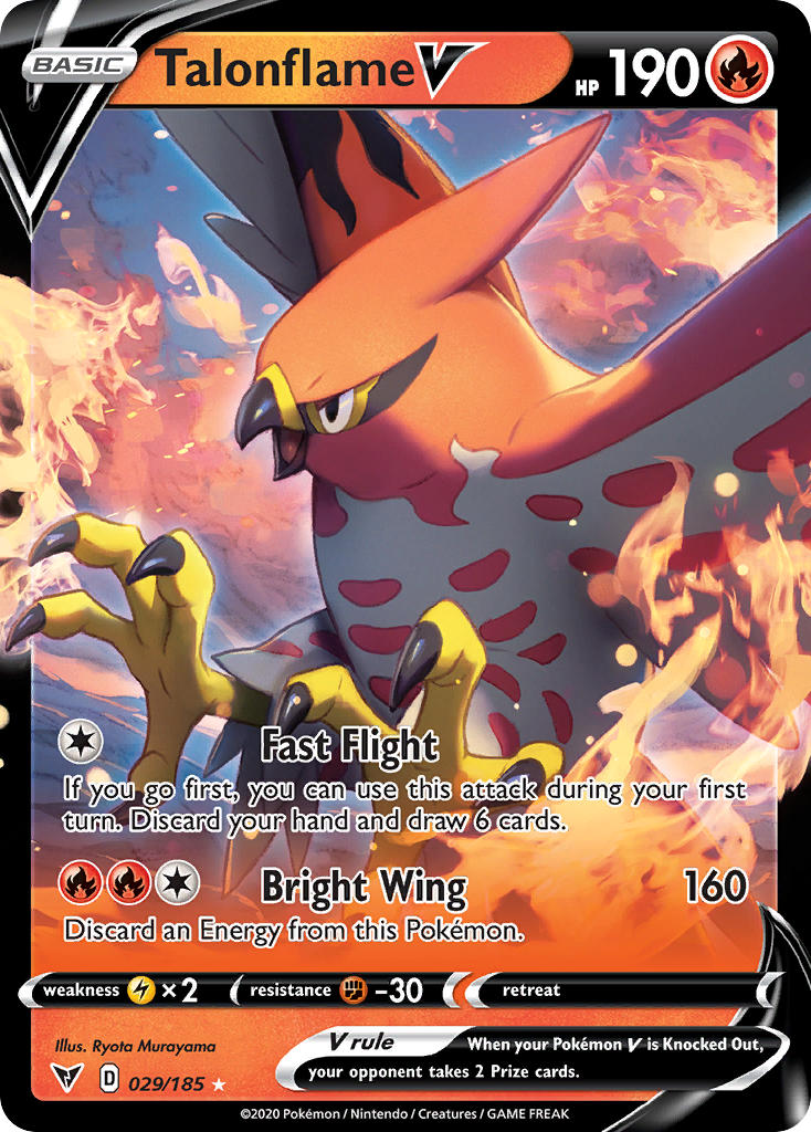 Talonflame V⁣ - Vivid Voltage⁣ (Ultra Rare)⁣ [29] English / Near Mint / Normal