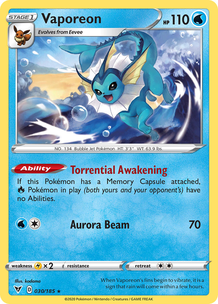 Vaporeon⁣ - Vivid Voltage⁣ (Rare)⁣ [30]