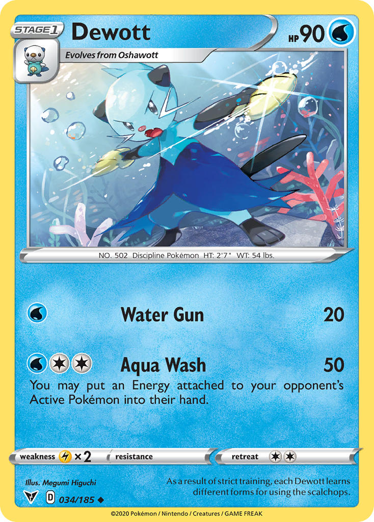Dewott⁣ - Vivid Voltage⁣ (Uncommon)⁣ [34] English / Near Mint / Normal