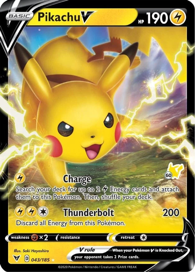 Pikachu V - Vivid Voltage (Battle Academy 2022 - Pikachu Stamp) [43] Kortspil