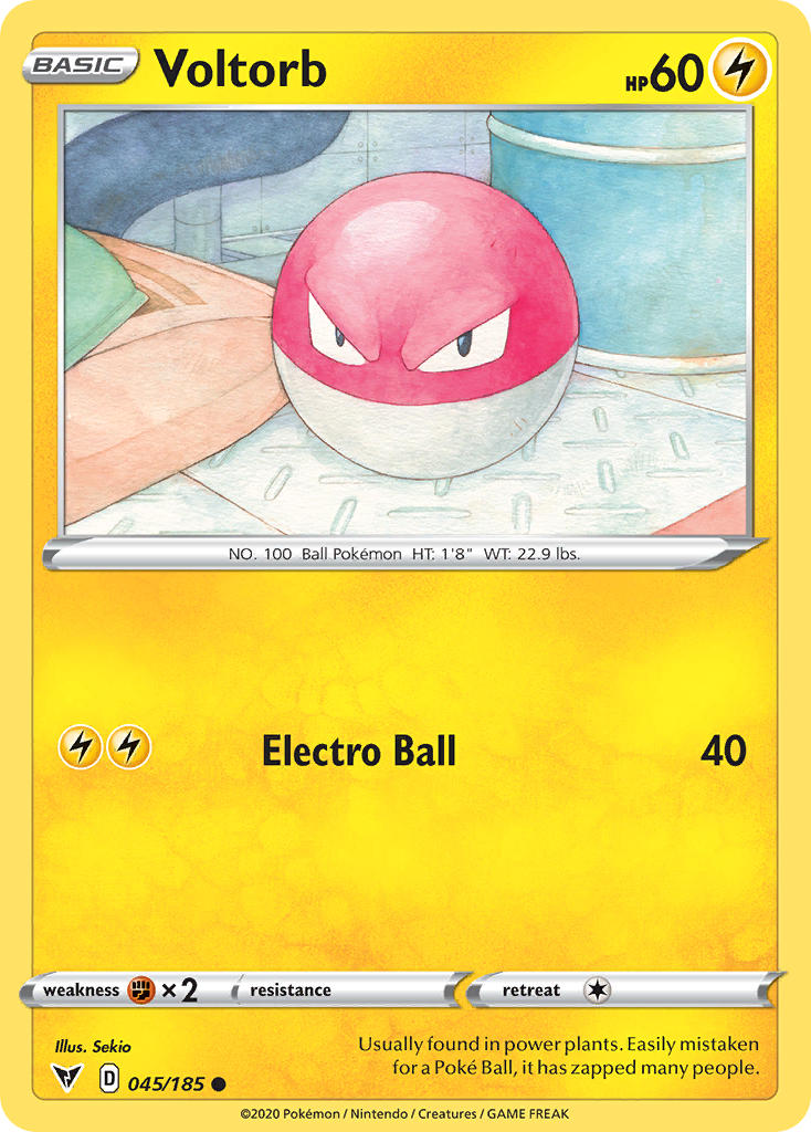 Voltorb⁣ - Vivid Voltage⁣ (Common)⁣ [45] English / Near Mint / Normal