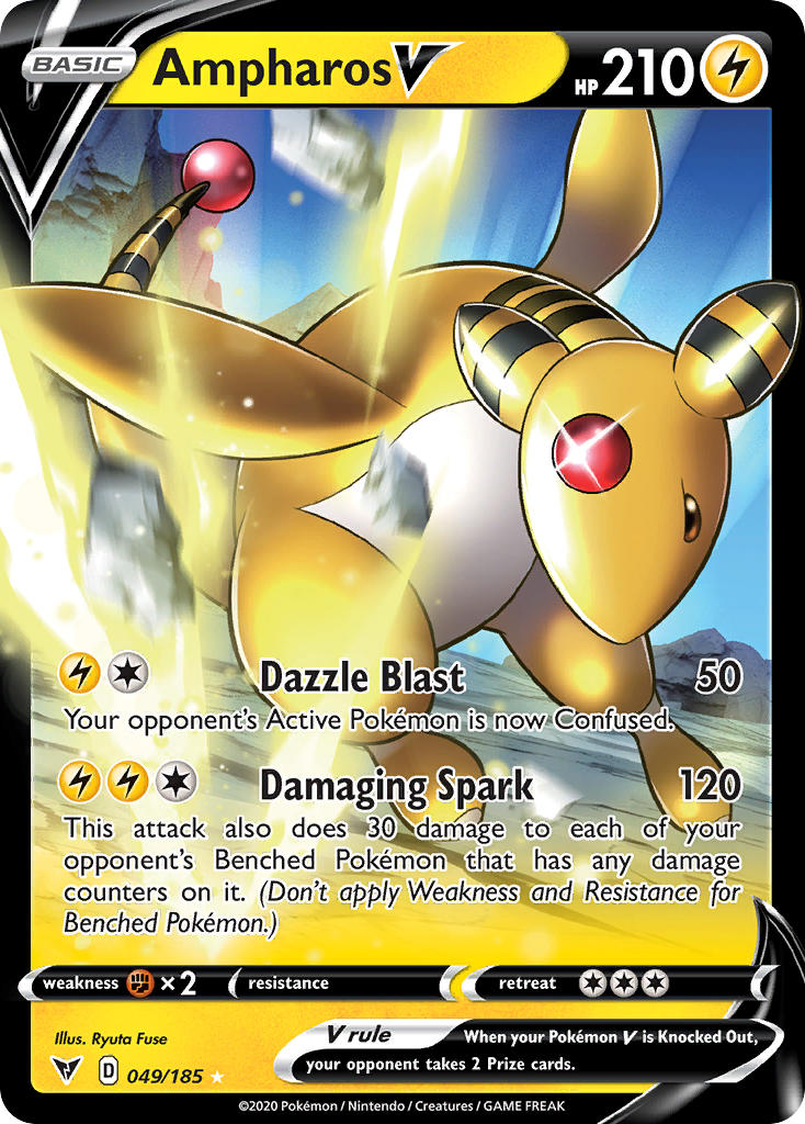 Ampharos V⁣ - Vivid Voltage⁣ (Ultra Rare)⁣ [49] English / Good / Normal