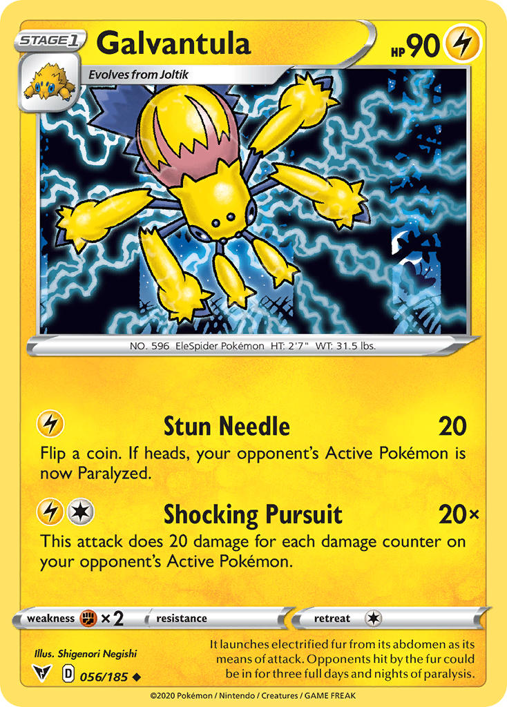 Galvantula⁣ - Vivid Voltage⁣ (Uncommon)⁣ [56] English / Near Mint / Reverse-Holo Normal