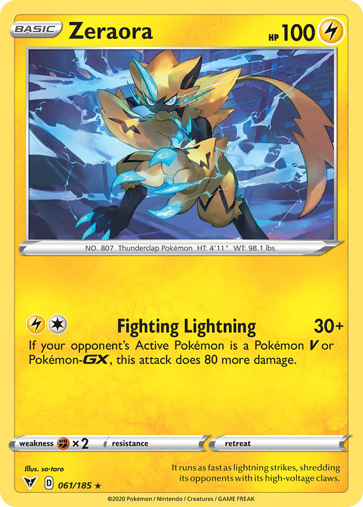 Zeraora⁣ - Vivid Voltage⁣ (Holo Rare)⁣ [61] English / Near Mint / Normal