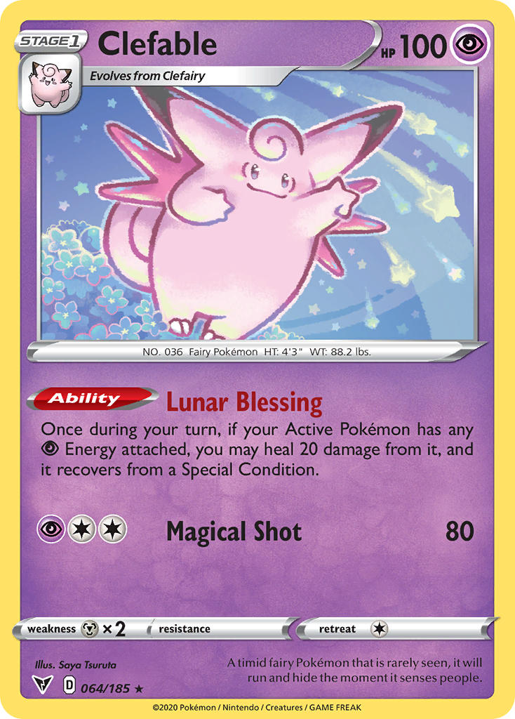 Clefable⁣ - Vivid Voltage⁣ (Rare)⁣ [64] English / Near Mint / Normal