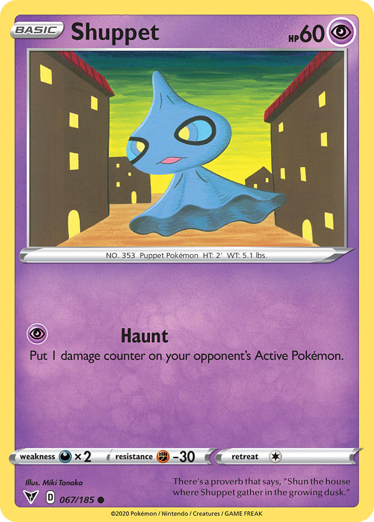 Shuppet⁣ - Vivid Voltage⁣ (Common)⁣ [67] English / Near Mint / Reverse-Holo Normal