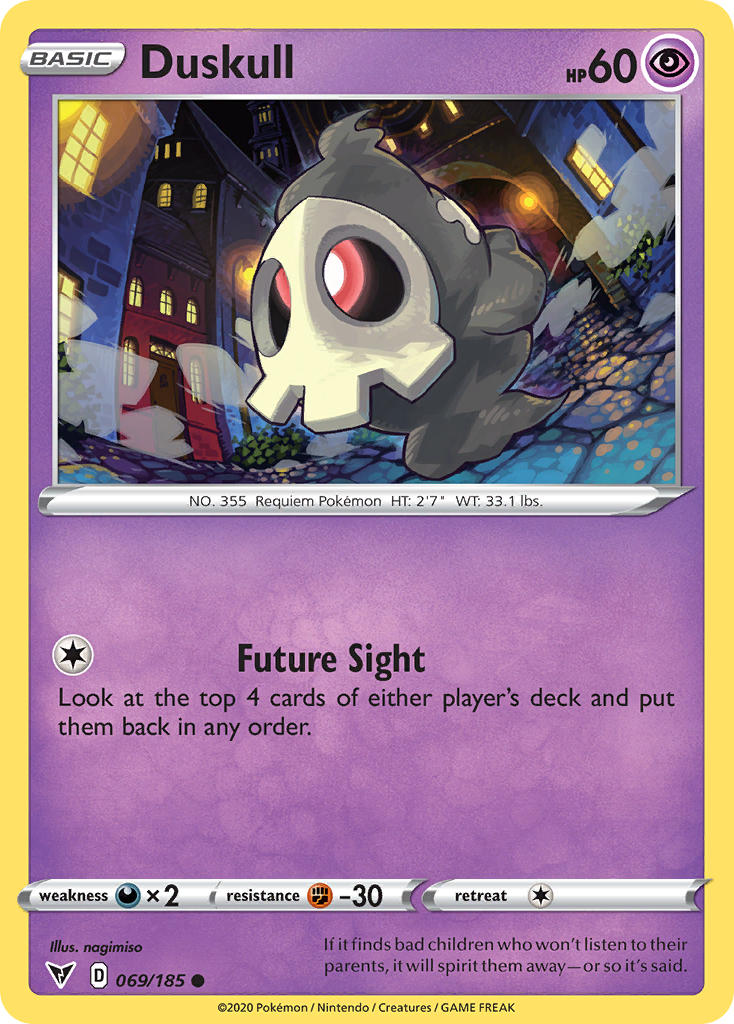 Duskull⁣ - Vivid Voltage⁣ (Common)⁣ [69] English / Near Mint / Reverse-Holo Normal
