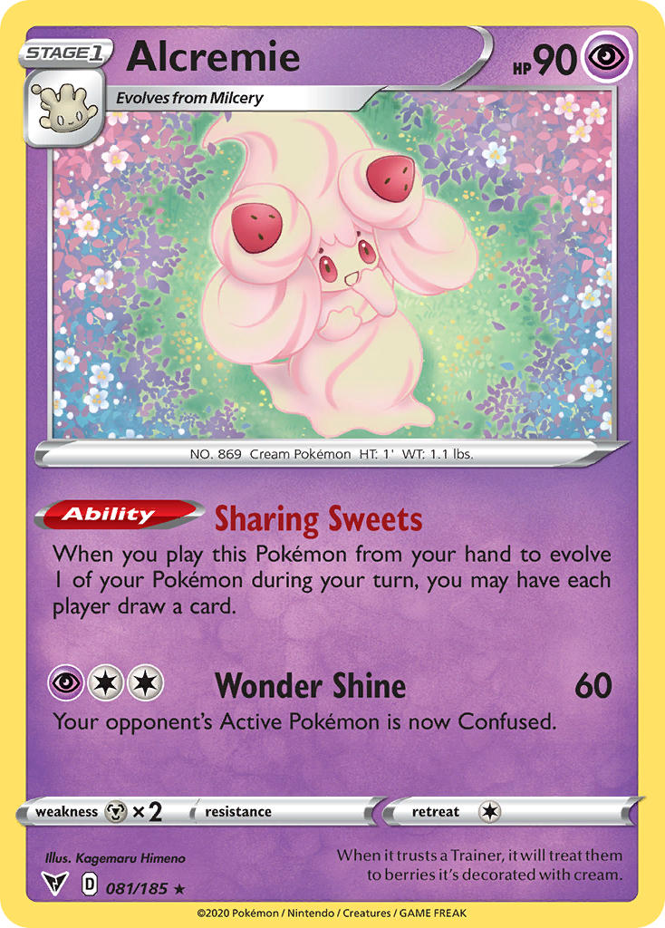 Alcremie⁣ - Vivid Voltage⁣ (Rare)⁣ [81] English / Near Mint / Normal