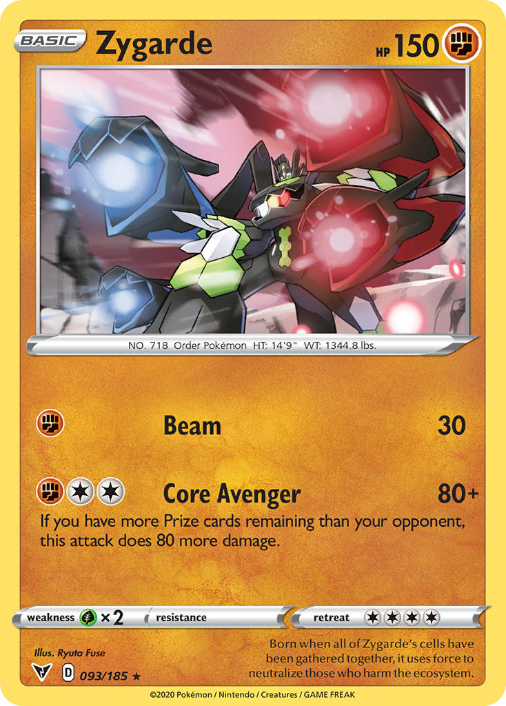Zygarde⁣ - Vivid Voltage⁣ (Holo Rare)⁣ [93] English / Near Mint / Reverse-Holo Normal