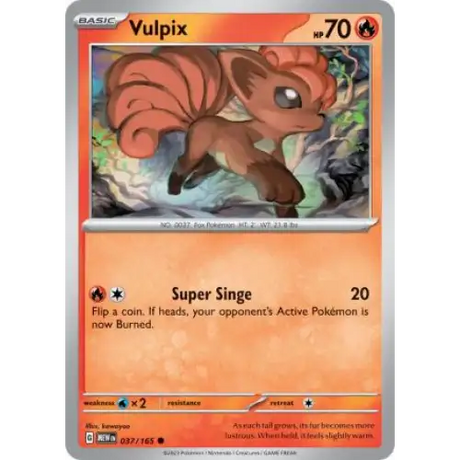 Vulpix - 037/165 - Enkeltkort