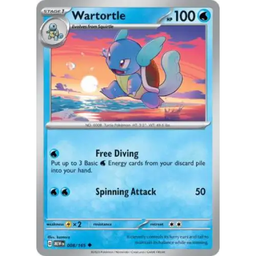 Wartortle - 008/165 - Enkeltkort