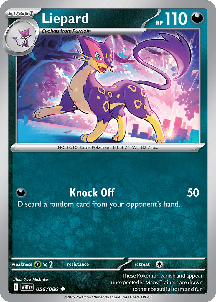 Liepard⁣ - White Flare⁣ (Uncommon)⁣ [056] English / Near Mint / Normal