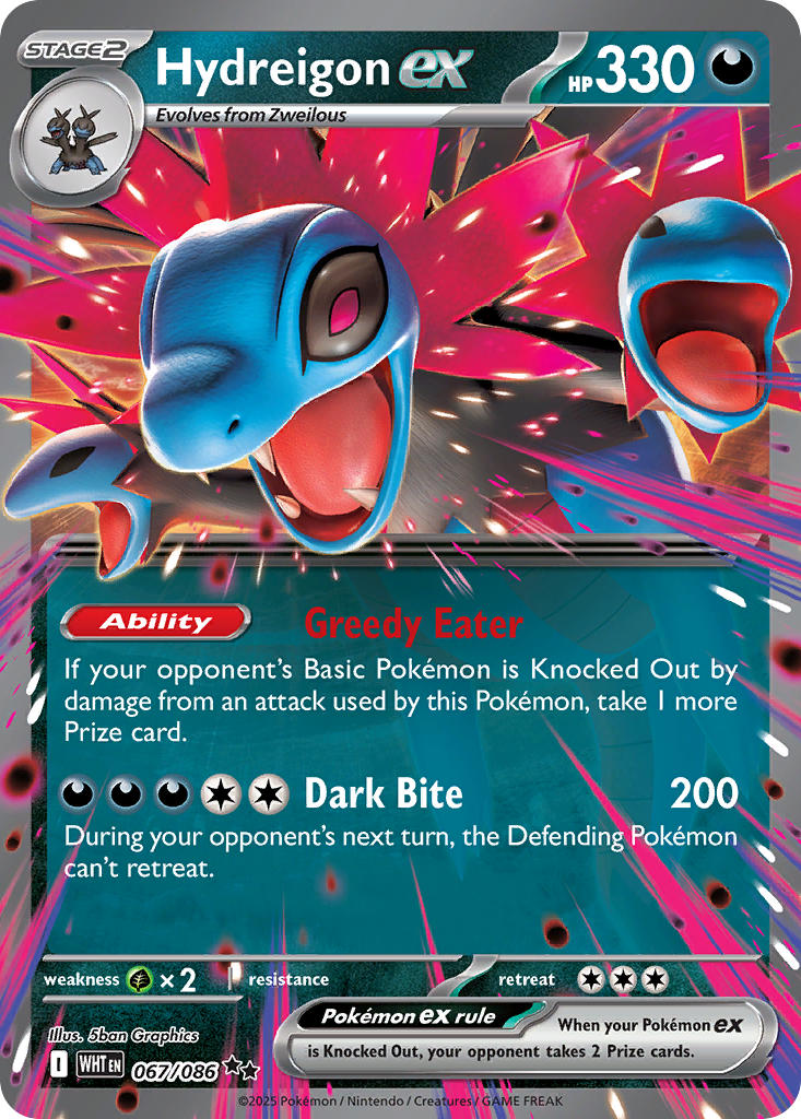 Hydreigon ex⁣ - White Flare⁣ (Double Rare)⁣ [067] English / Near Mint / Normal