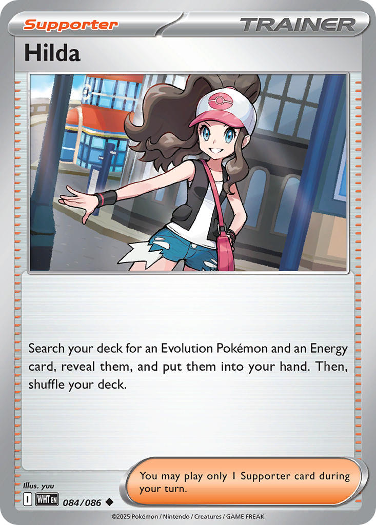Hilda⁣ - White Flare⁣ (Uncommon)⁣ [084] English / Near Mint / Reverse-Holo Normal