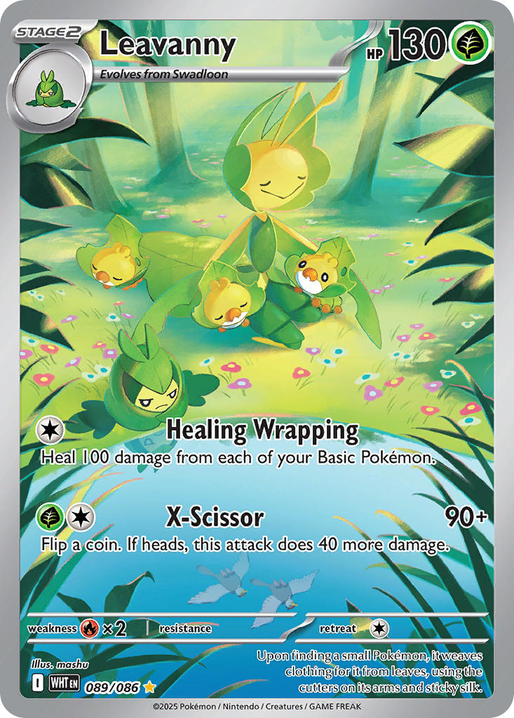 Leavanny⁣ - White Flare⁣ (Illustration Rare)⁣ [089] English / Near Mint / Normal