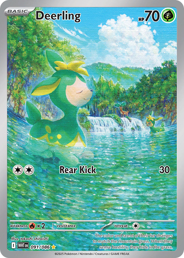 Deerling⁣ - White Flare⁣ (Illustration Rare)⁣ [091] English / Near Mint / Normal